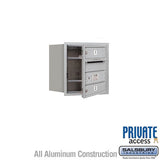 Salsbury Industries 3704S-02AFP-02-FP 4C Horizontal Mailbox 4 Door High Front Loading Private Access Aluminum