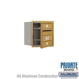 Salsbury Industries 3704S-02GFP-02-FP 4C Horizontal Mailbox 4 Door High Front Loading Private Access Gold
