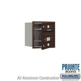 Salsbury Industries 3704S-02ZFP-02-FP 4C Horizontal Mailbox 4 Door High Front Loading Private Access Bronze