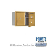 Salsbury Industries 3705D-01GFP-01-FP 4C Horizontal Mailbox 5 Door High Front Loading Private Access Gold