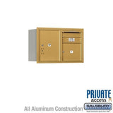 Salsbury Industries 3705D-01GRP-01-RP 4C Horizontal Mailbox 5 Door High Rear Loading Private Access Gold