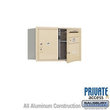 Salsbury Industries 3705D-01SFP-01-FP 4C Horizontal Mailbox 5 Door High Front Loading Private Access Sandstone