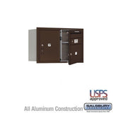 Salsbury Industries 3705D-01ZFU-01-FU 4C Horizontal Mailbox 5 Door High Front Loading USPS Access Bronze