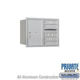 Salsbury Industries 3706D-04ARP-04-RP 4C Horizontal Mailbox 6 Door High Rear Loading Private Access Aluminum