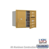 Salsbury Industries 3706D-04GFU gold horizontal mailbox usps access
