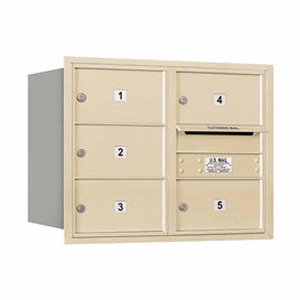 Salsbury Industries 3706D-05SRP sandstone horizontal mailbox private access