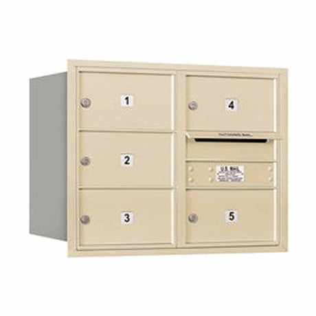 Salsbury Industries 3706D-05SRP sandstone horizontal mailbox private access
