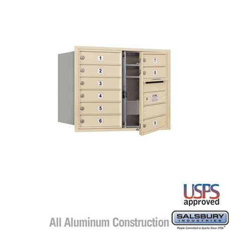 Salsbury Industries 3706D-09SFU sandstone horizontal mailbox usps access