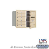 Salsbury Industries 3706D-10SFU sandstone horizontal mailbox usps access
