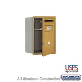 Salsbury Industries 3706S-01GFU gold horizontal mailbox usps access