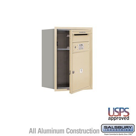 Salsbury Industries 3706S-01SFU sandstone horizontal mailbox usps access