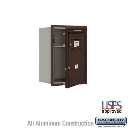 Salsbury Industries 3706S-01ZFU bronze horizontal mailbox usps access