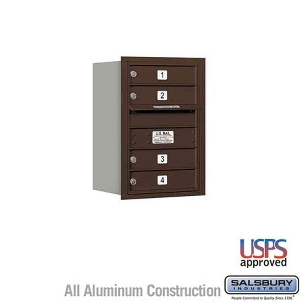 Salsbury Industries 3706S-04ZRU bronze horizontal mailbox usps access