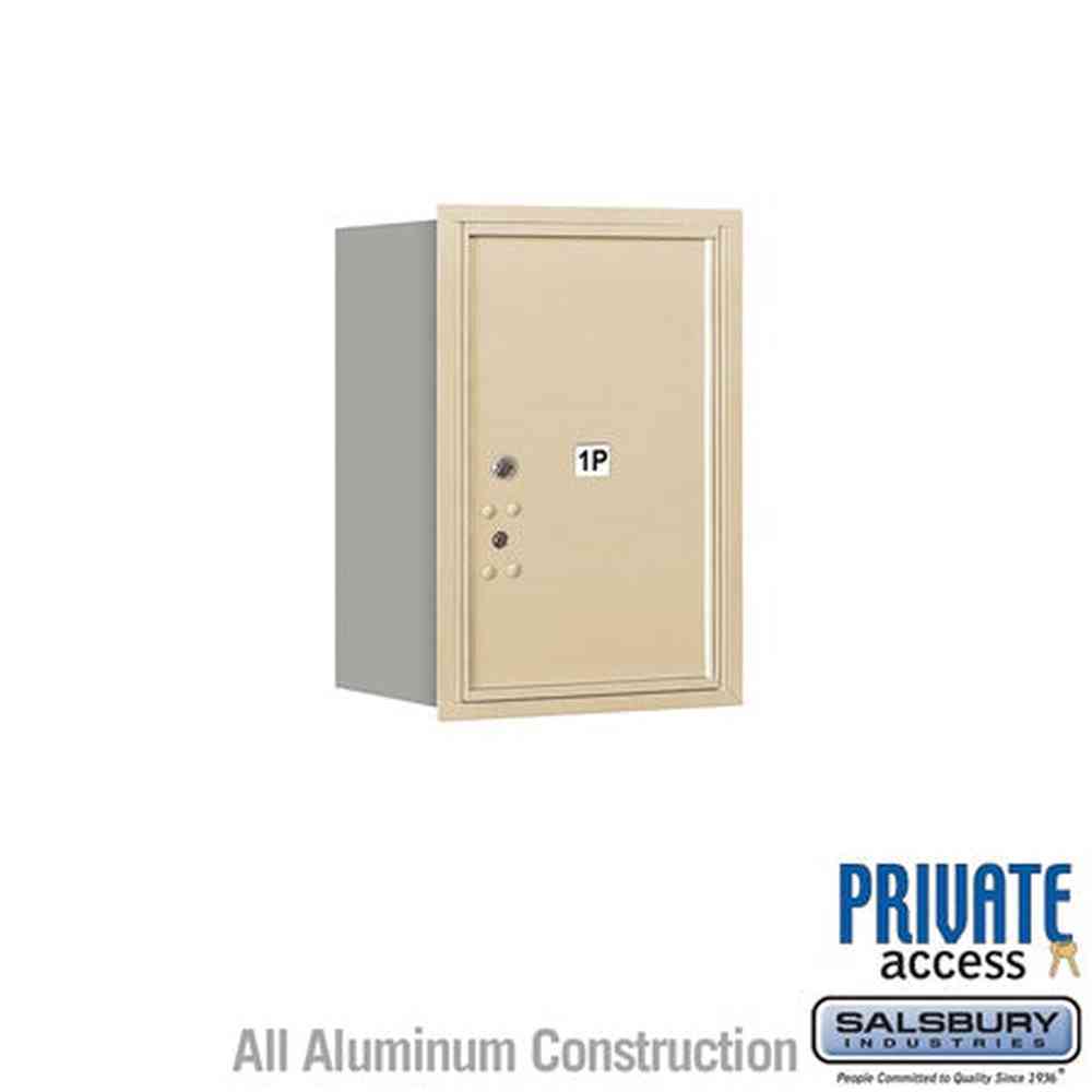 Salsbury Industries 3706S-1PSRP sandstone horizontal mailbox private access