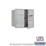 Salsbury Industries 3707D-03AFU-03-FU 4C Horizontal Mailbox 7 Door High Front Loading USPS Access Aluminum