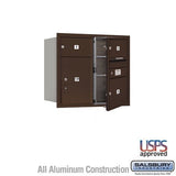 Salsbury Industries 3707D-03ZFU-03-FU 4C Horizontal Mailbox 7 Door High Front Loading USPS Access Bronze