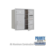 Salsbury Industries 3708D-04AFP-04-FP 4C Horizontal Mailbox 8 Door High Front Loading Private Access Aluminum
