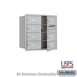 Salsbury Industries 3708D-07AFU-07-FU 4C Horizontal Mailbox 8 Door High Front Loading USPS Access Aluminum