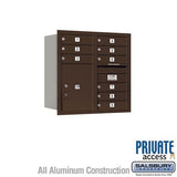 Salsbury Industries 3708D-09ZRP-09-RP 4C Horizontal Mailbox 8 Door High Rear Loading Private Access Bronze