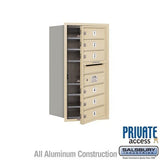 Salsbury Industries 3708S-06SFP sandstone horizontal mailbox private access