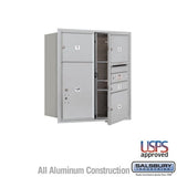 Salsbury Industries 3709D-04AFU-04-FU 4C Horizontal Mailbox 9 Door High Front Loading USPS Access Aluminum
