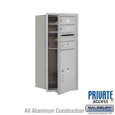 Salsbury Industries 3709S-02AFP aluminum horizontal mailbox private access