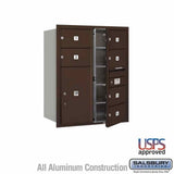 Salsbury Industries 3710D-06ZFU bronze horizontal mailbox usps access