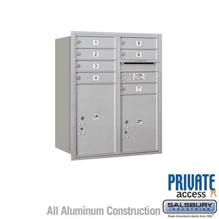 Salsbury Industries 3710D-07ARP aluminum horizontal mailbox private access