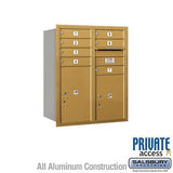 Salsbury Industries 3710D-07GRP gold horizontal mailbox private access