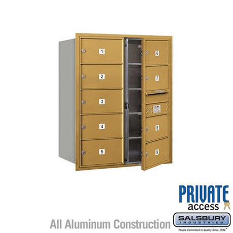 Salsbury Industries 3710D-09GFP gold horizontal mailbox private access