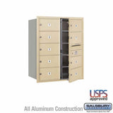 Salsbury Industries 3710D-09SFU sandstone horizontal mailbox usps access