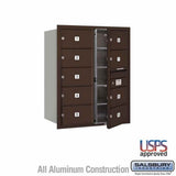 Salsbury Industries 3710D-09ZFU bronze horizontal mailbox usps access