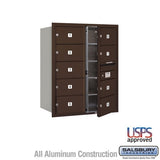 Salsbury Industries 3710D-09ZFU bronze horizontal mailbox usps access
