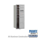 Salsbury Industries 3710S-03AFP aluminum horizontal mailbox private access