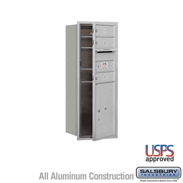 Salsbury Industries 3710S-03AFU aluminum horizontal mailbox usps access