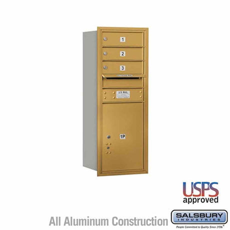 Salsbury Industries 3710S-03GRU gold horizontal mailbox usps access