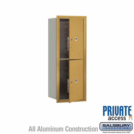 Salsbury Industries 3710S-2PGFP gold horizontal mailbox private access