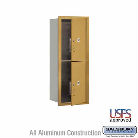 Salsbury Industries 3710S-2PGFU gold horizontal mailbox usps access