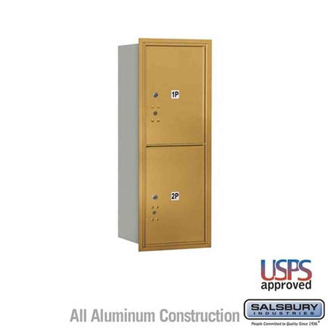 Salsbury Industries 3710S-2PGRU gold horizontal mailbox usps access