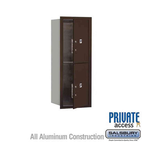 Salsbury Industries 3710S-2PZFP bronze horizontal mailbox private access