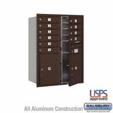 Salsbury Industries 3711D-10ZFU bronze horizontal mailbox usps access