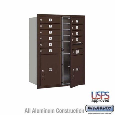Salsbury Industries 3711D-10ZFU bronze horizontal mailbox usps access