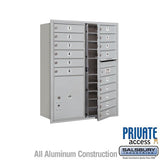 Salsbury Industries 3711D-15AFP aluminum horizontal mailbox private access