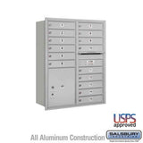 Salsbury Industries 3711D-15ARU aluminum horizontal mailbox usps access