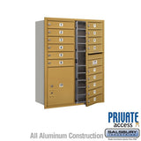 Salsbury Industries 3711D-15GFP gold horizontal mailbox private access