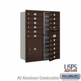 Salsbury Industries 3711D-15ZFU bronze horizontal mailbox usps access