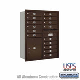 Salsbury Industries 3711D-15ZRU bronze horizontal mailbox usps access