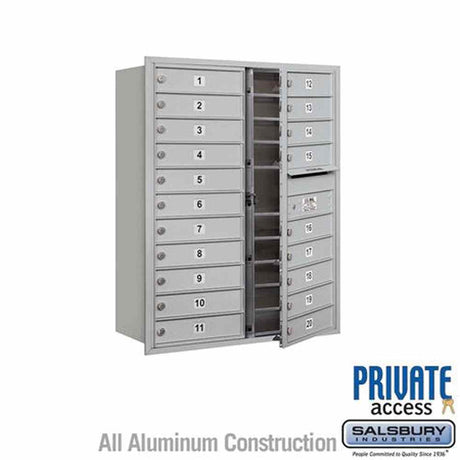 Salsbury Industries 3711D-20AFP aluminum horizontal mailbox private access