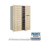 Salsbury Industries 3711D-20SFP sandstone horizontal mailbox private access