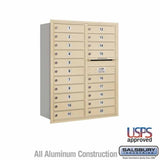 Salsbury Industries 3711D-20SRU sandstone horizontal mailbox usps access